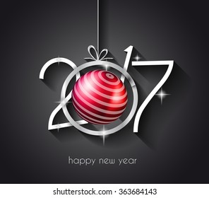 2017 Happy New Year Background for your Flyers and Greetings Card. Ideal to use for parties invitation, Dinner invitation, Christmas Meeting events and so on.