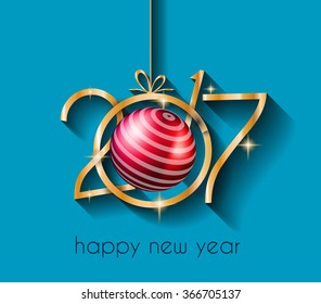 2017 Happy New Year Background for your Flyers and Greetings Card. Ideal to use for parties invitation, Dinner invitation, Christmas Meeting events and so on.