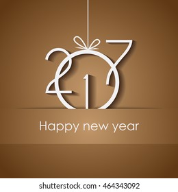 2017 Happy New Year background for invitations, festive posters.