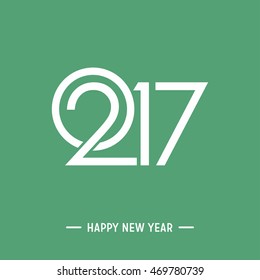 2017 Happy New Year background for your greetings card