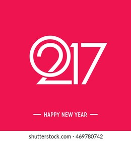2017 Happy New Year background for your greetings card