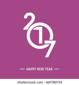 2017 Happy New Year background for your greetings card