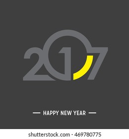 2017 Happy New Year background for your greetings card