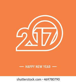 2017 Happy New Year background for your greetings card