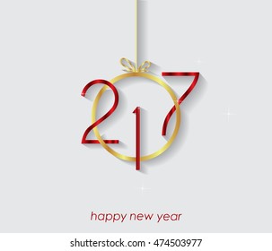 2017 Happy New Year background for invitations, festive posters.