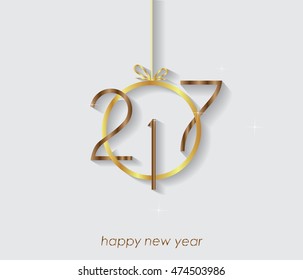 2017 Happy New Year background for invitations, festive posters.