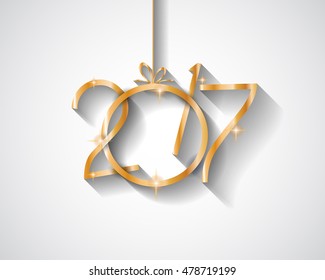 2017 Happy New Year Background for your Flyers and Greetings Card. Ideal for Poster, covers and invitations.