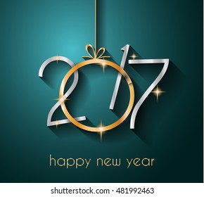 2017 Froher Neujahrshintergrund für Ihre Saisonflieger und Ihre Grußkarte.