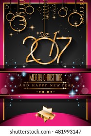 2017 Feliz Año Nuevo para tu Tarjeta de Vuelos y Saludos de Temporada.