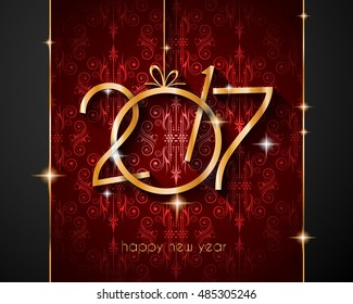 2017 Happy New Year Background for your Seasonal Flyers and Greetings Card.