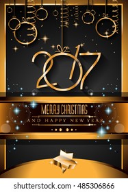 2017 Happy New Year Background for your Seasonal Flyers and Greetings Card.