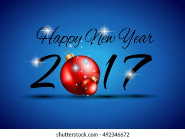 2017 Froher Neujahrshintergrund für Ihre Saisonflieger und Ihre Grußkarte.