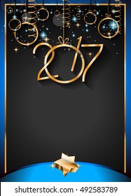 2017 Happy New Year Background for your Seasonal Flyers and Greetings Card.