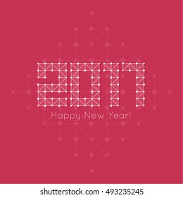 2017 Happy new year background. 