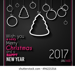 2017 Happy New Year Background for your Seasonal Flyers and Greetings Card or Christmas themed invitations.