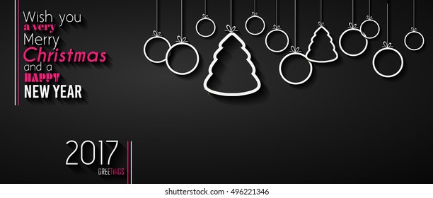 2017 Happy New Year Background for your Seasonal Flyers and Greetings Card or Christmas themed invitations.