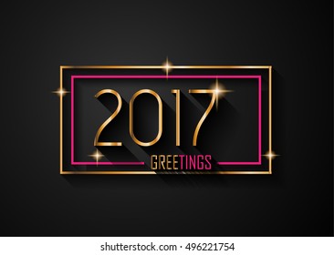 2017 Happy New Year Background for your Seasonal Flyers and Greetings Card or Christmas themed invitations.