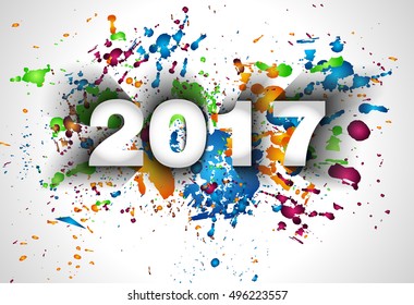 2017 Happy New Year Background for your Seasonal Flyers and Greetings Card or Christmas themed invitations.