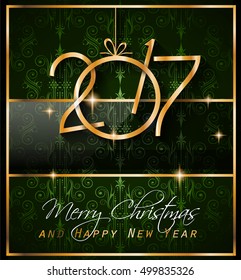 2017 Feliz Año Nuevo fondo para tu tarjeta de volantes y saludos de temporada o invitaciones con temas de Navidad.