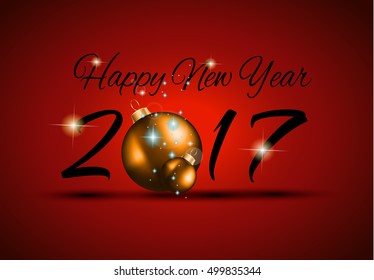 2017 Happy New Year Background for your Seasonal Flyers and Greetings Card or Christmas themed invitations.
