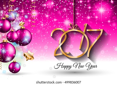 2017 Happy New Year Background for your Seasonal Flyers and Greetings Card or Christmas themed invitations.