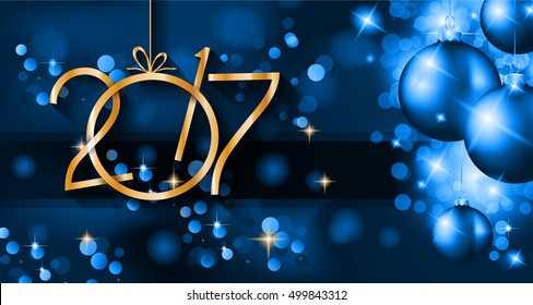 2017 Happy New Year Background for your Seasonal Flyers and Greetings Card or Christmas themed invitations.