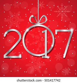 2017 Happy New Year Background for your Flyers and Greetings Card. Ideal to use for parties invitation, Dinner invitation, Christmas Meeting events . Merry christmas and happy new year. Celebration.