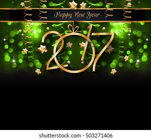 2017 Frohes Neujahrshintergrund für Ihre Saisonflieger und Grußkarte oder Weihnachtseinladungen.