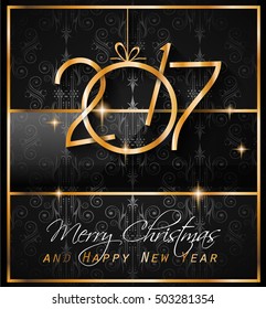 2017 Feliz Año Nuevo fondo para tu tarjeta de volantes y saludos de temporada o invitaciones con temas de Navidad.