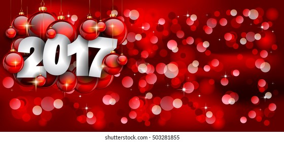 2017 Feliz Año Nuevo fondo para tu tarjeta de volantes y saludos de temporada o invitaciones con temas de Navidad.