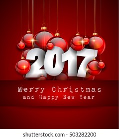 2017 Feliz Año Nuevo fondo para tu tarjeta de volantes y saludos de temporada o invitaciones con temas de Navidad.