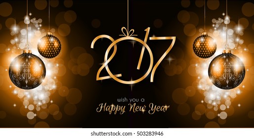 2017 Happy New Year Background for your Seasonal Flyers and Greetings Card or Christmas themed invitations.