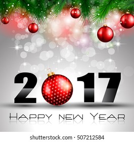 2017 Happy New Year Background for your Seasonal Flyers and Greetings Card or Christmas themed invitations.