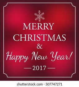 2017 Happy New Year Background for your Flyers and Greetings Card. Ideal to use for parties invitation. Merry christmas and happy new year. Celebration.
