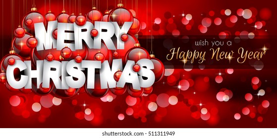 2017 Happy New Year Background for your Seasonal Flyers and Greetings Card or Christmas themed invitations.