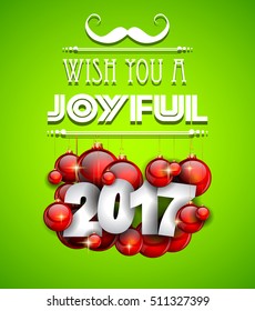 2017 Feliz Año Nuevo fondo para tu tarjeta de volantes y saludos de temporada o invitaciones con temas de Navidad.