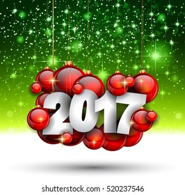 2017 Happy New Year Background for your Seasonal Flyers and Greetings Card or Christmas themed invitations.