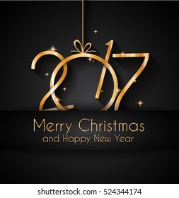 2017 Happy New Year Background for your Seasonal Flyers and Greetings Card or Christmas themed invitations.