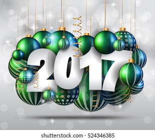 2017 Happy New Year Background for your Seasonal Flyers and Greetings Card or Christmas themed invitations.