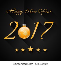 2017 Happy New Year Background for your Flyers and Greetings Card. Vector illustration