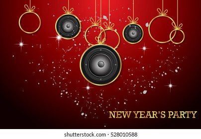 2017 Happy New Year Background for your Christmas Club , festival, event , posters.