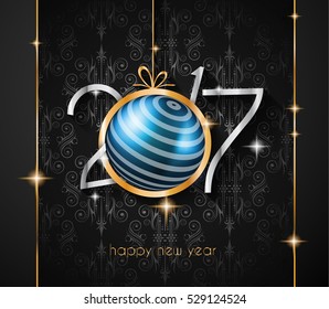 2017 Happy New Year Background for your Seasonal Flyers and Greetings Card or Christmas themed invitations.