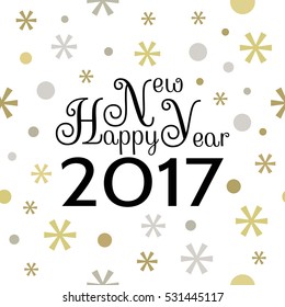 2017 Happy New Year background. Seamless pattern element for cover, print, web, wrapping. Vector illustration

