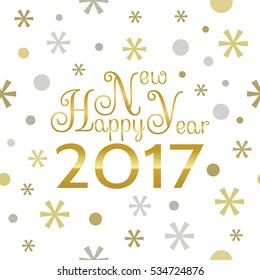 2017 Happy New Year background. Seamless pattern element for cover, print, web, wrapping. Vector illustration
