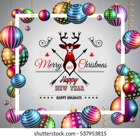2017 Happy New Year Background for your Seasonal Flyers and Greetings Card or Christmas themed invitations.