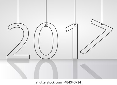 2017 happy new year calendar
