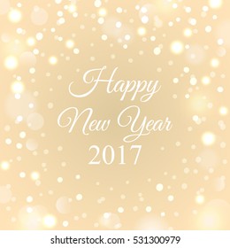 2017 Happy New Year. Card for your design. Holiday background. Vector illustration.