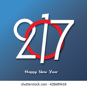2017 Happy new year creative greeting card design, can be used for flyers, invitation, posters, brochure, banners, calendar.
