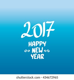 2017 Happy new year creative design background. Happy new year calligraphic text