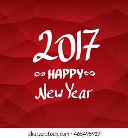 2017 Happy new year creative design background. Happy new year calligraphic text